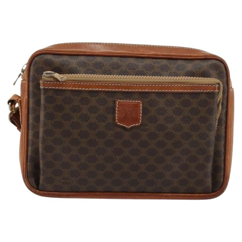 Celine Macadam Clutch Bag Brown